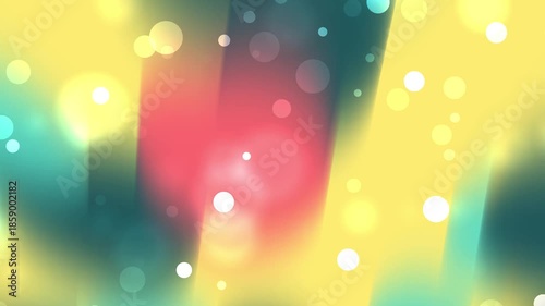 Wallpaper Mural Abstract background with circles and blurred yellow red teal colors Torontodigital.ca