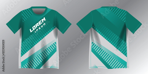 abstract turquoise background pattern for sport jersey design mockup