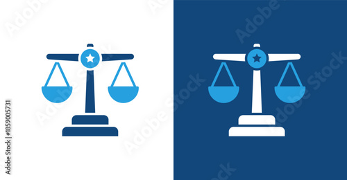 Judicial Glyph Duotone, with light and dark background