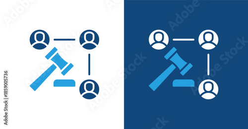 Policy Glyph Duotone, with light and dark background