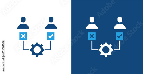 Electoral Glyph Duotone, with light and dark background