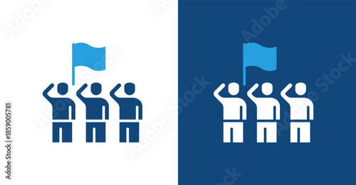 Republic Glyph Duotone, with light and dark background