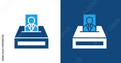 Election Glyph Duotone, with light and dark background