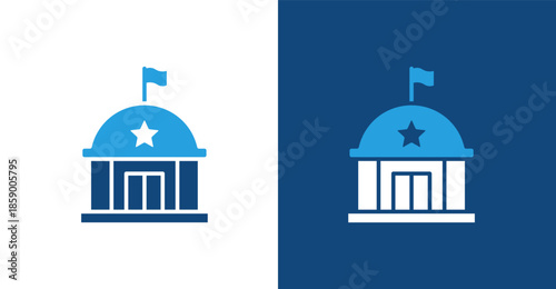 Federal Glyph Duotone, with light and dark background