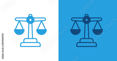 Judicial Flat, with light and dark background