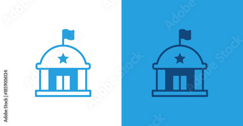 Federal Flat, with light and dark background