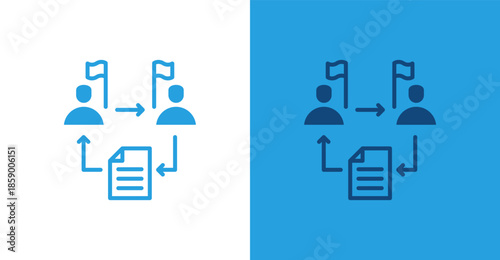 Bureaucracy Flat, with light and dark background