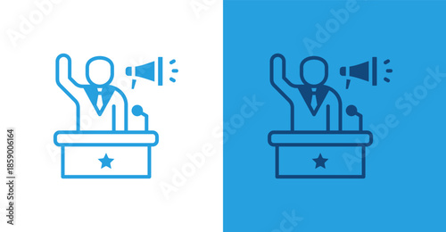 Campaign Flat, with light and dark background