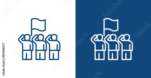 Republic Outline, with light and dark background