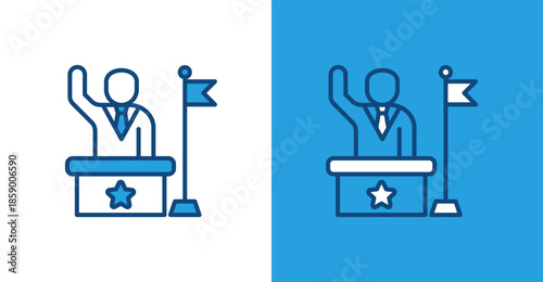 Executive Color Outline, with light and dark background