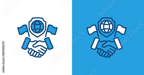 Diplomacy Color Outline, with light and dark background