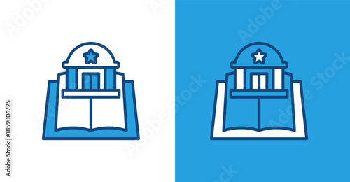 Political Science Color Outline, with light and dark background