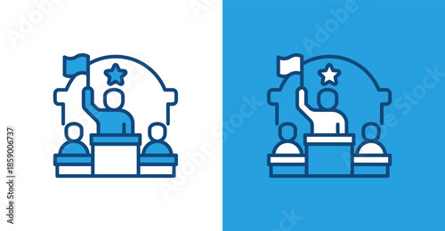 Power Color Outline, with light and dark background