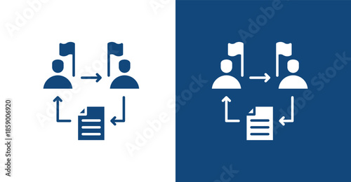 Bureaucracy Glyph, with light and dark background