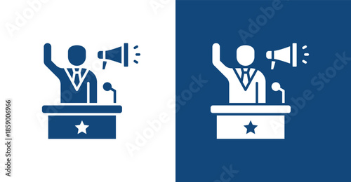 Campaign Glyph, with light and dark background