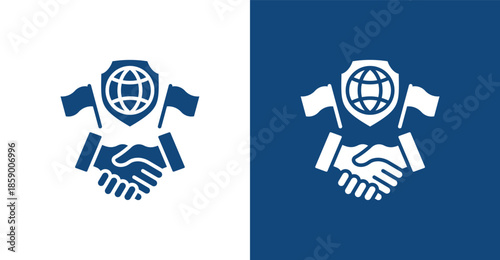 Diplomacy Glyph, with light and dark background