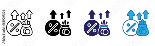 Interest Icon Multi Style Vector Illustration