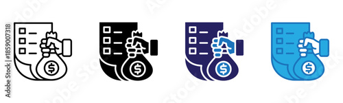 Financing Icon Multi Style Vector Illustration