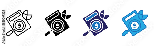 Budget Icon Multi Style Vector Illustration