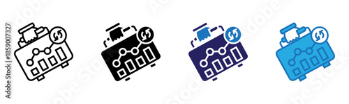 Cycle Icon Multi Style Vector Illustration