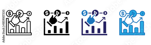 Proceeds Icon Multi Style Vector Illustration