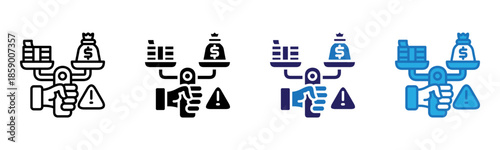 Solvency Icon Multi Style Vector Illustration