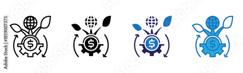 Sustainability Icon Multi Style Vector Illustration