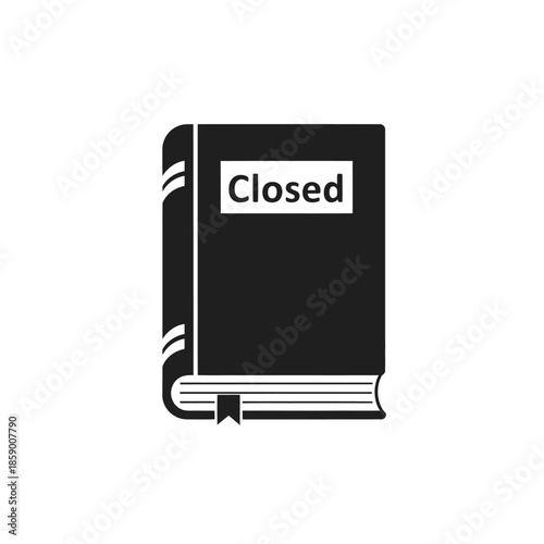 Closed Book Icon - Symbolizing Completion, Secrecy, and the End of a Chapter.