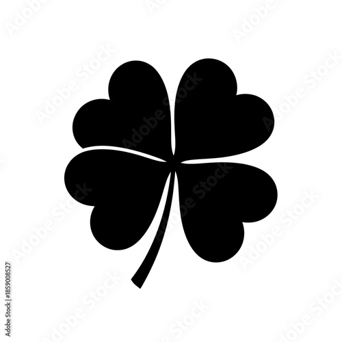 Four-leaf clover symbol of luck and Irish culture.