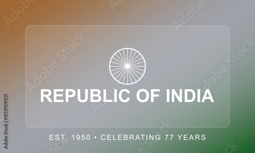 India Republic Day Background Celebrating 77 Years Established 1950