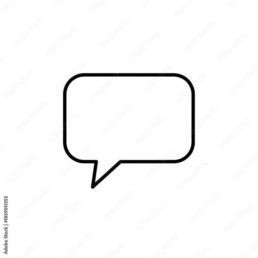 Fototapeta premium Blank Speech Bubble Icon - Communication, Message, Chat, Dialogue, Idea