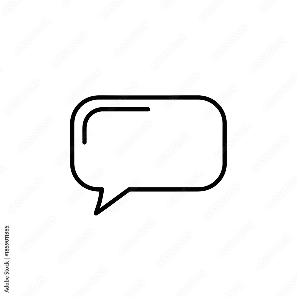 Fototapeta premium Blank Speech Bubble Icon - Communication, Messaging, and Dialogue Symbol
