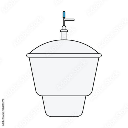 illustration of a laboratory desiccator