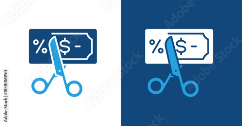 Tax Free Glyph Duotone, with light and dark background