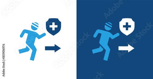 Beneficiary Glyph Duotone, with light and dark background