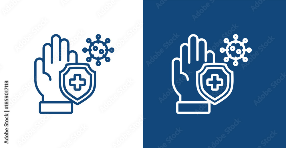 Obraz premium Outpatient Outline, with light and dark background