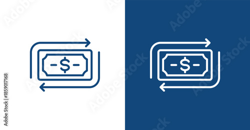 Saving Account Outline, with light and dark background