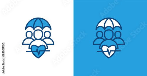 Medical Expense Color Outline, with light and dark background