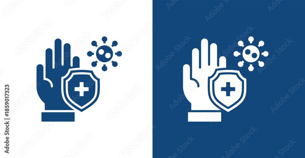 Fototapeta premium Outpatient Glyph, with light and dark background