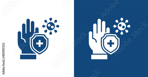 Outpatient Glyph, with light and dark background