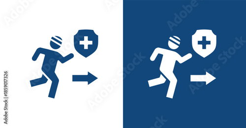 Beneficiary Glyph, with light and dark background