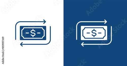 Saving Account Glyph, with light and dark background