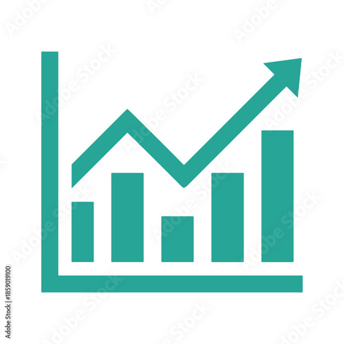 Free Download Bar Chart with Arrow Icon - GFXLoad