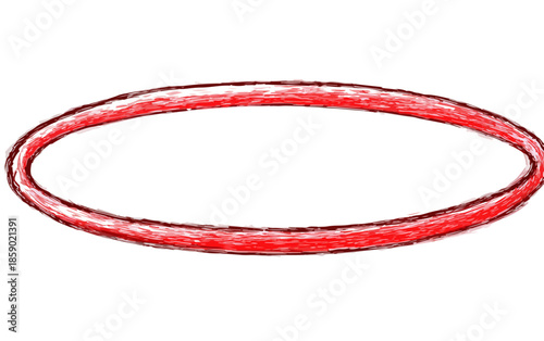 Roter Reifenring auf transparentem Hintergrund, einfache Illustration