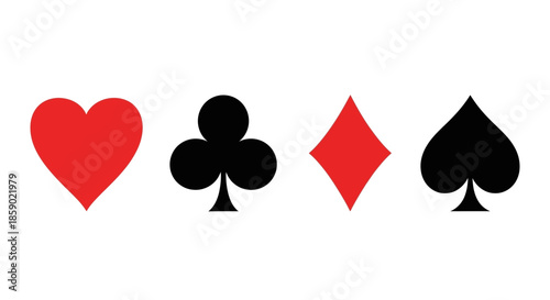 Four playing card suits