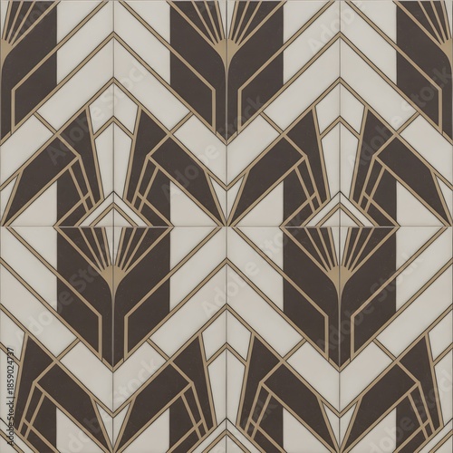 Geometric Art Deco Tile Design