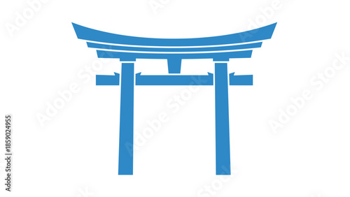Blue Torii Gate Icon