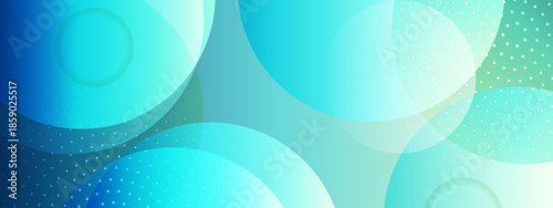 Abstract background with teal circles and polka dots in a fun and vibrant design. Suitable for websites, posters, and social media graphics