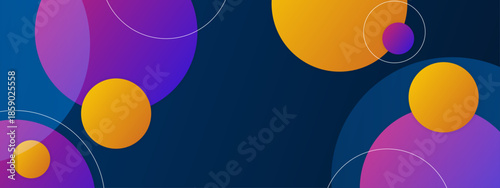 Abstract design with colorful circles and curved lines, ideal for background or wallpaper designs, digital art projects, and creative visuals