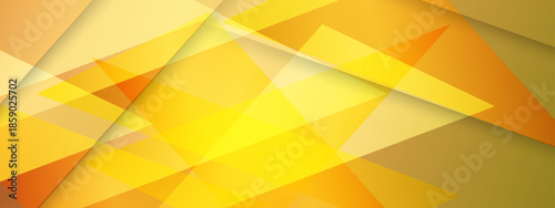 Yellow and orange triangles form abstract geometric background. Ideal for presentations, web designs, and modern artistic concepts needing vibrant visuals